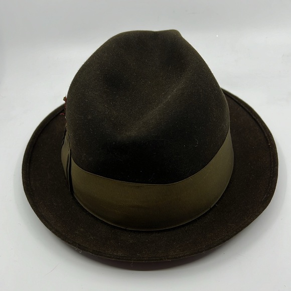 Vintage Mallory Fifth Avenue by Stetson Fedora Hat 100% Wool - Picture 3 of 12